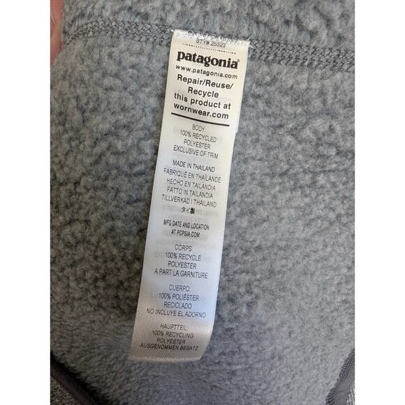 Patagonia Better Sweater Mens L Gray Heather Performance Stonewash 1/4 Zip NWT - Picture 4 of 5